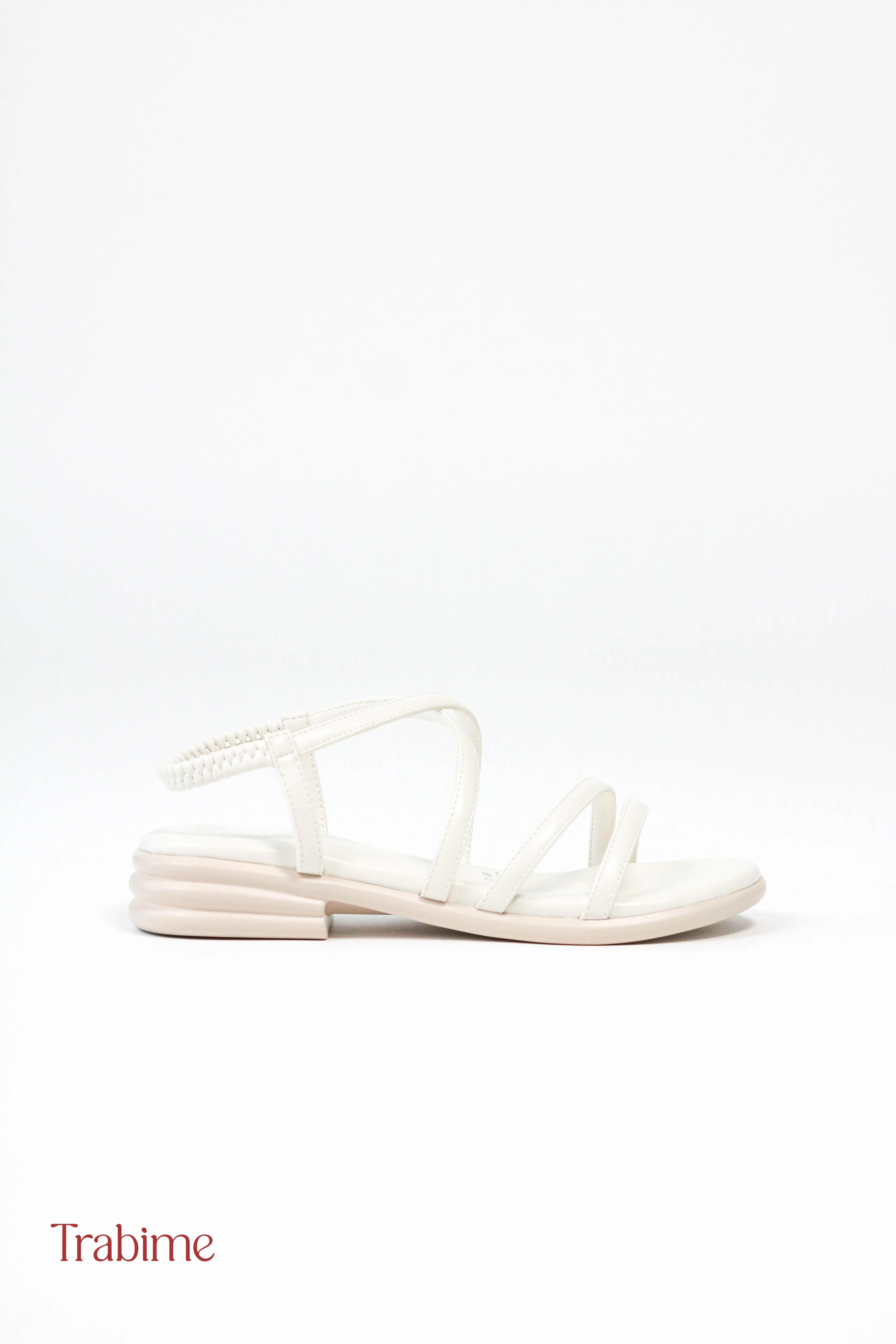 Xăng đan Sunny quai chun Trabime (Giày sandals 3p MT122) – Trắng
