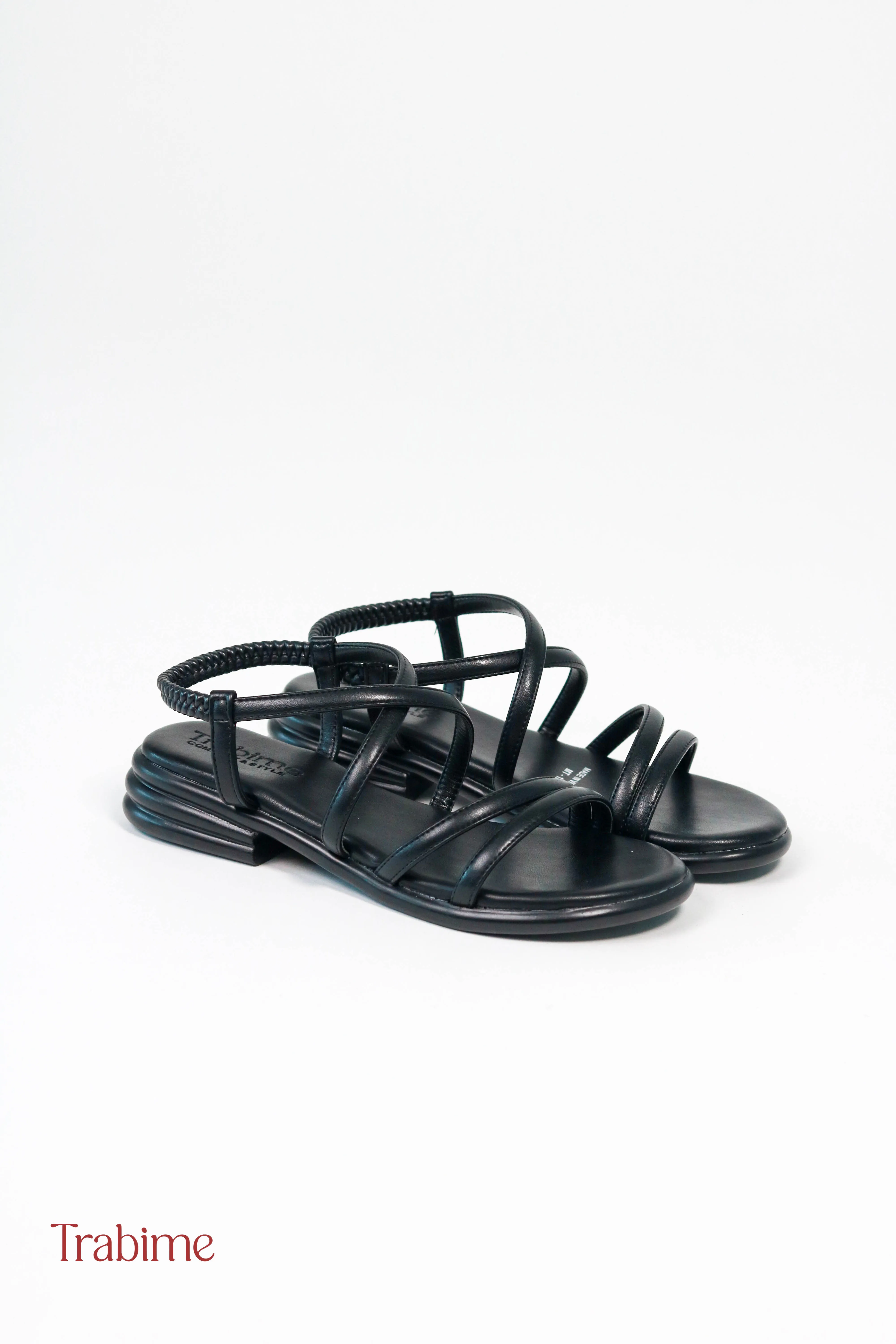 Xăng đan Sunny quai chun Trabime (Giày sandals 3p MT122) - Đen - Ảnh 3