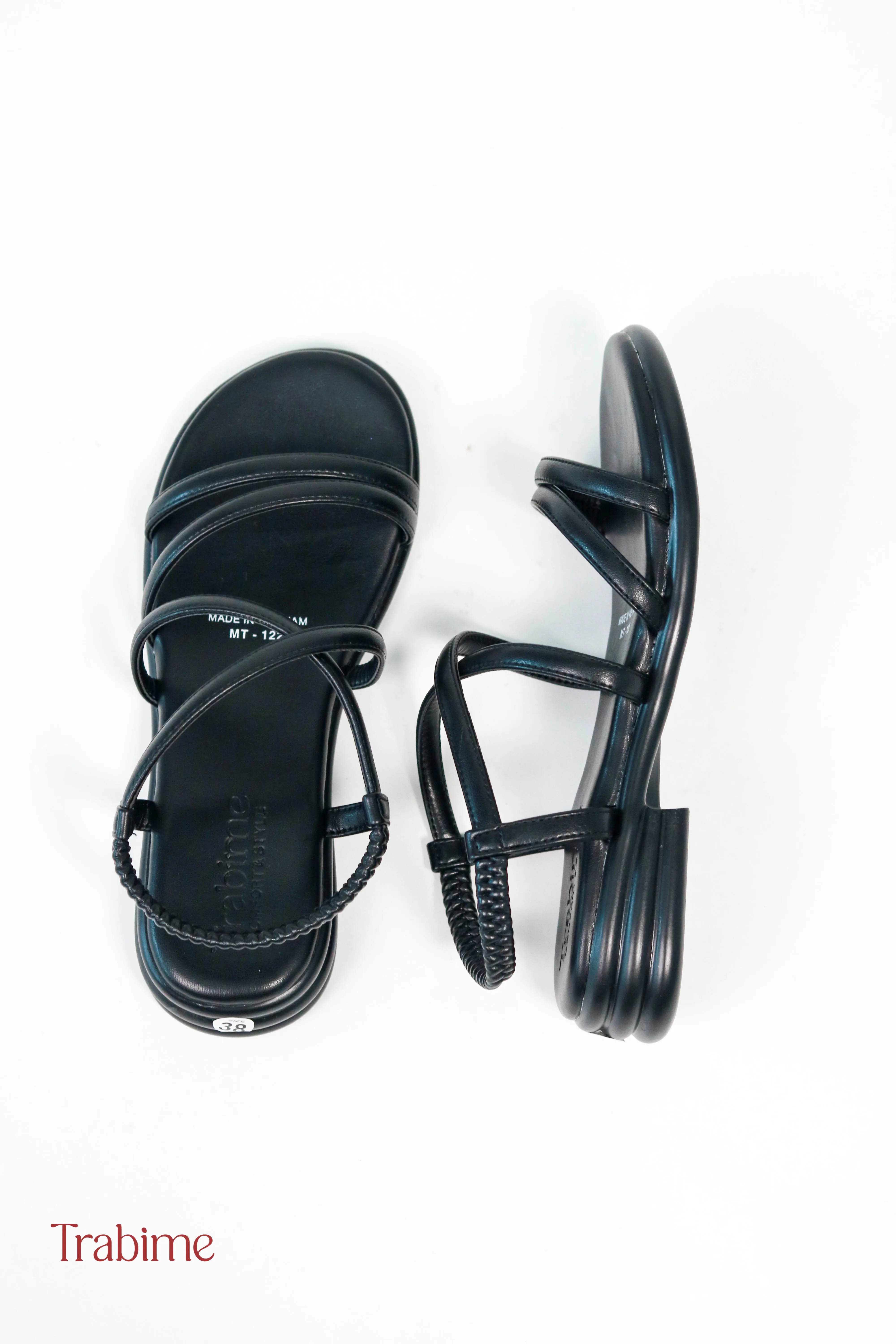 Xăng đan Sunny quai chun Trabime (Giày sandals 3p MT122) - Đen - Ảnh 4