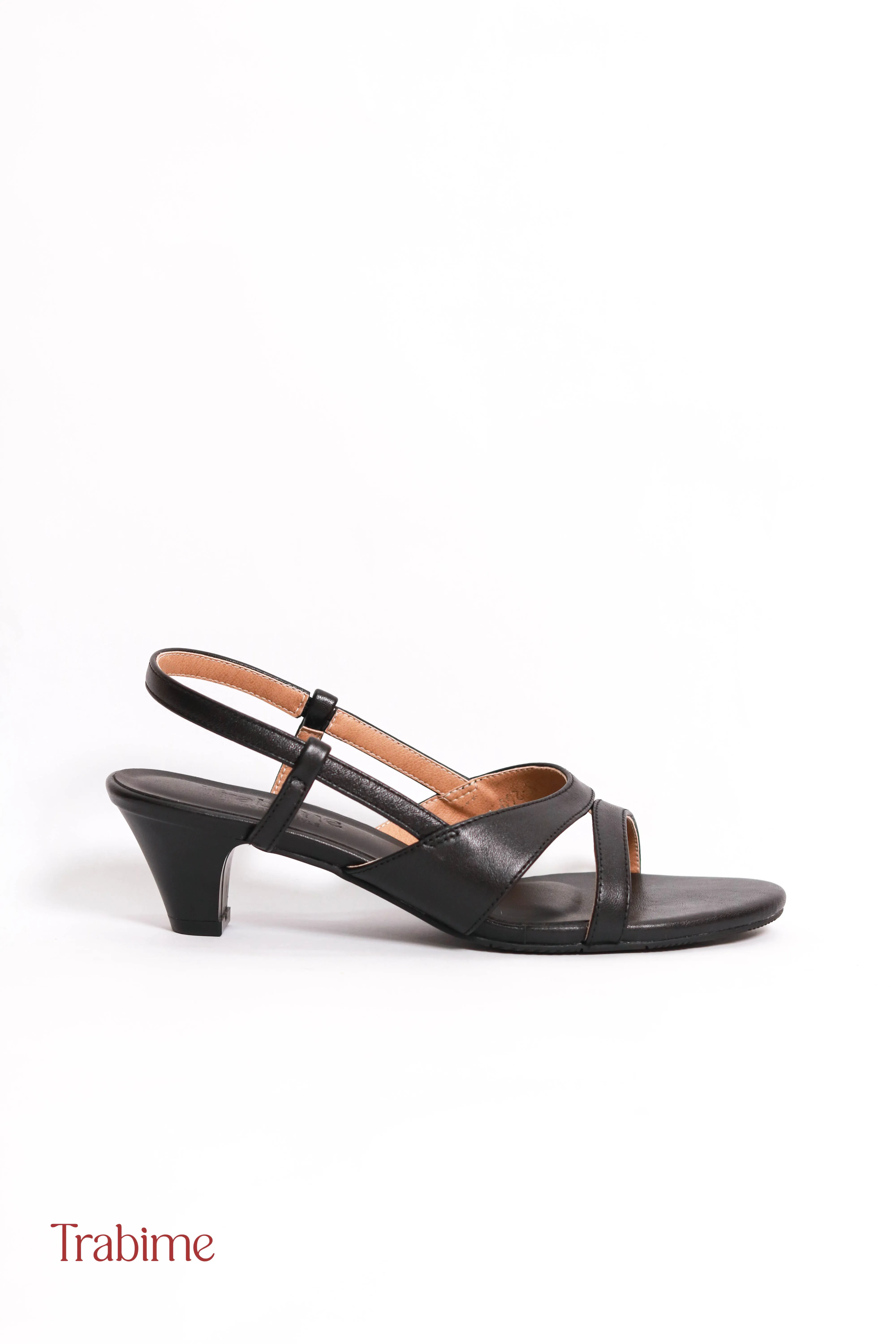 Xăng đan da thật quý cô Donna - (TRABIME mã 260-2) -  Đen