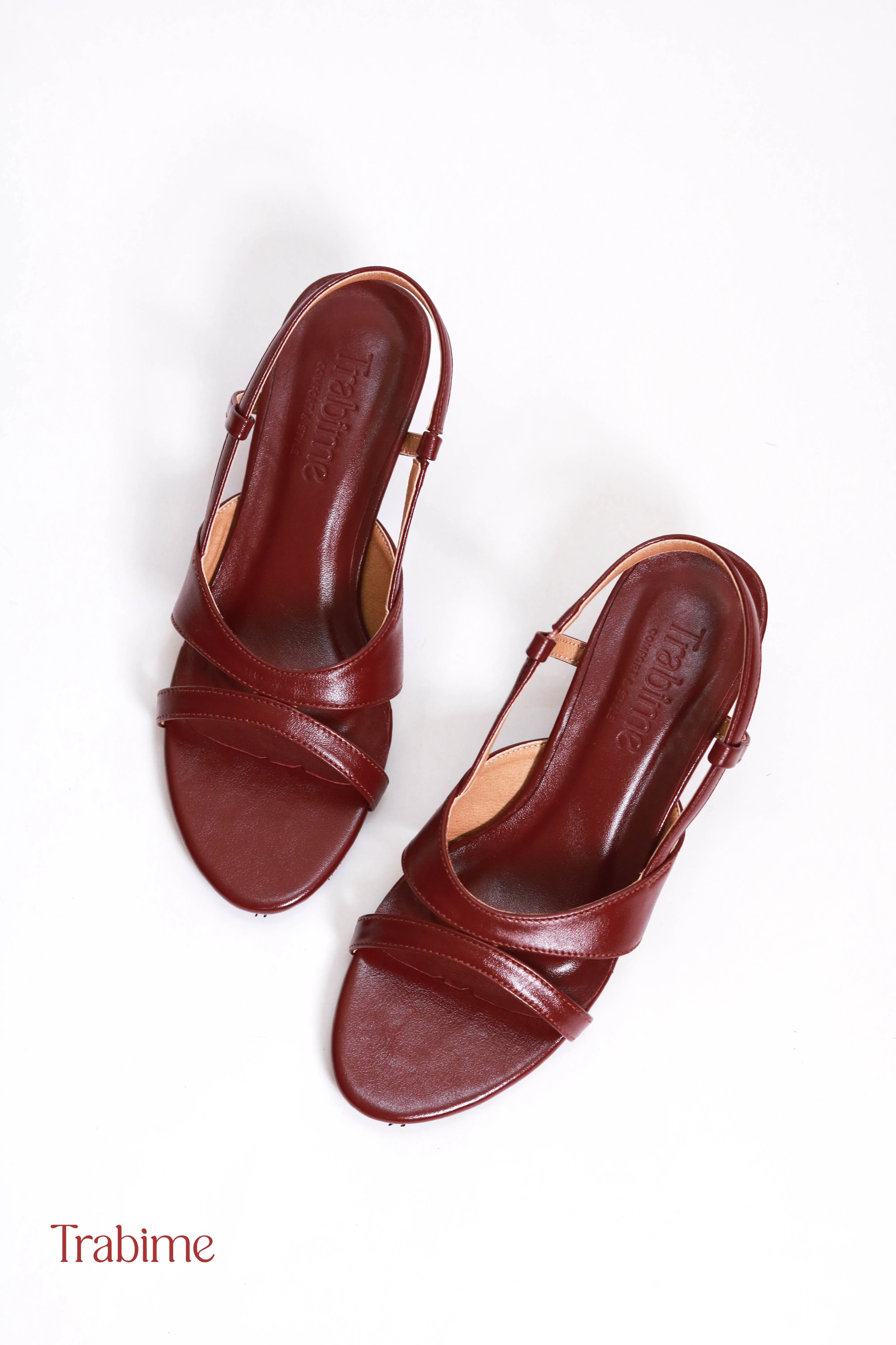 Xăng đan da thật quý cô Donna - (TRABIME mã 260-3) - Đỏ đô - Ảnh 5