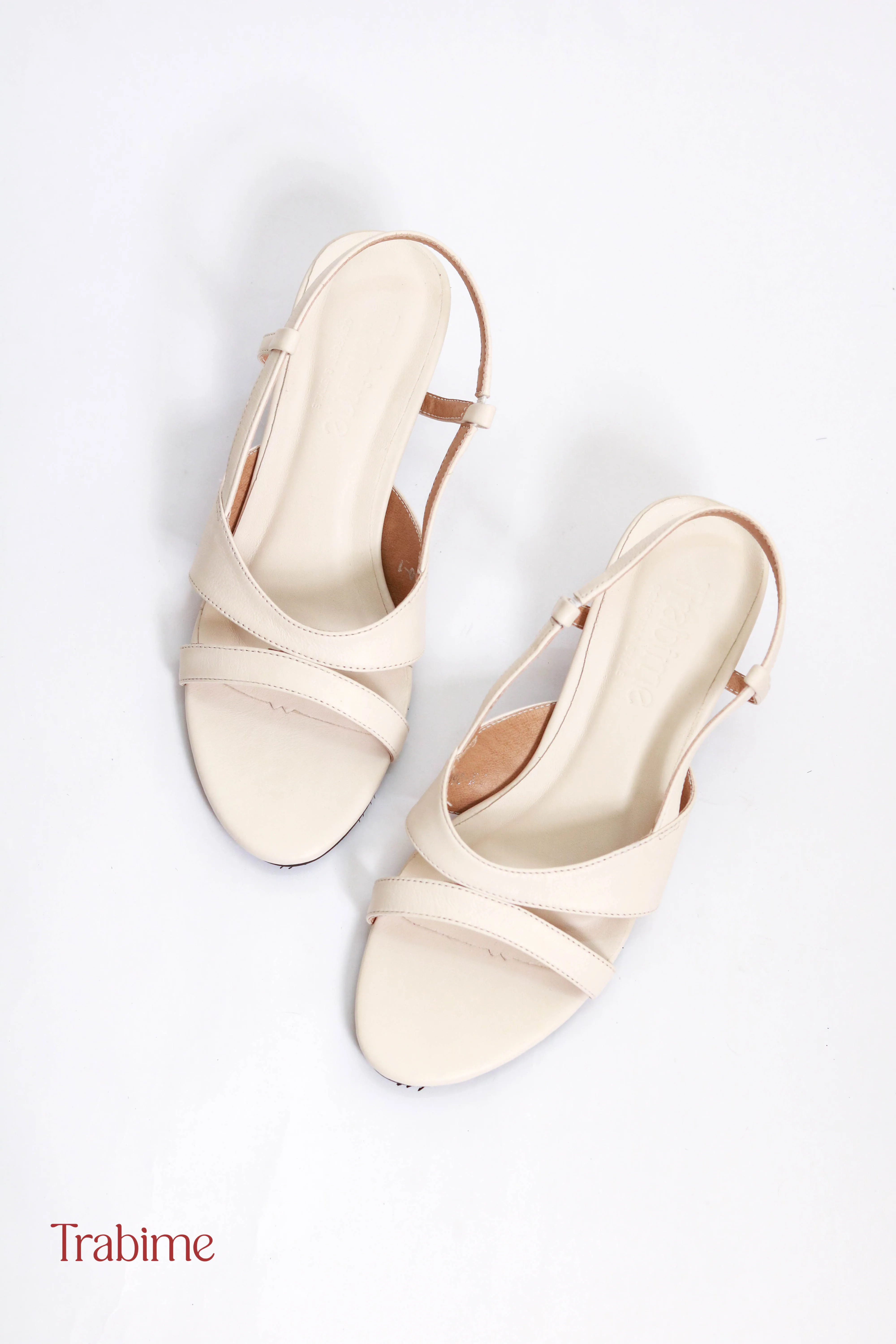 Xăng đan da thật quý cô Donna - (TRABIME mã 260-1) - Kem - Ảnh 4